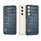 For Samsung Galaxy S24+ 5G ABEEL Crocodile Texture Genuine Leather Phone Case(Blue) - 1