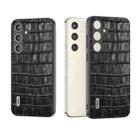 For Samsung Galaxy S24 5G ABEEL Crocodile Texture Genuine Leather Phone Case(Black) - 1