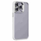 For iPhone 15 Pro Invisible Lens Holder PC + TPU Frosted Phone Case(White) - 1