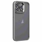 For iPhone 15 Pro Invisible Lens Holder PC + TPU Frosted Phone Case(Gray) - 1