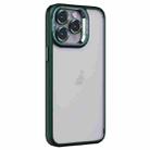 For iPhone 15 Pro Invisible Lens Holder PC + TPU Frosted Phone Case(Green) - 1