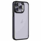 For iPhone 15 Pro Invisible Lens Holder PC + TPU Frosted Phone Case(Black) - 1