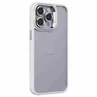 For iPhone 13 Pro Max Invisible Lens Holder PC + TPU Frosted Phone Case(White) - 1