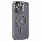 For iPhone 15 Pro Max Invisible Lens Holder PC + TPU Frosted MagSafe Phone Case(Gray) - 1