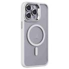 For iPhone 14 Pro Invisible Lens Holder PC + TPU Frosted MagSafe Phone Case(White) - 1