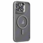 For iPhone 14 Pro Invisible Lens Holder PC + TPU Frosted MagSafe Phone Case(Gray) - 1