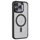 For iPhone 14 Pro Invisible Lens Holder PC + TPU Frosted MagSafe Phone Case(Black) - 1