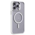 For iPhone 14 Pro Max Invisible Lens Holder PC + TPU Frosted MagSafe Phone Case(White) - 1