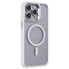 For iPhone 13 Pro Max Invisible Lens Holder PC + TPU Frosted MagSafe Phone Case(White) - 1