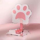 Portable Foldable Cat Claw Acrylic Lazy Holder(Pink) - 1
