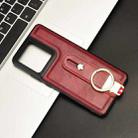 For Motorola Edge 50 Pro Wristband Leather Back Phone Case(Red) - 2