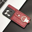 For Motorola Edge 50 Ultra Wristband Leather Back Phone Case(Red) - 2