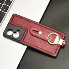 For Motorola Edge 50 Fusion 5G Wristband Leather Back Phone Case(Red) - 2