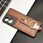 For Motorola Edge 50 Fusion 5G Wristband Leather Back Phone Case(Brown) - 2