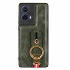 For Motorola Moto G85 5G Wristband Leather Back Phone Case(Green) - 3