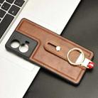 For Motorola Moto G85 5G Wristband Leather Back Phone Case(Brown) - 2