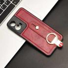 For Motorola Moto G35 5G Wristband Leather Back Phone Case(Red) - 2