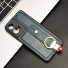 For Motorola Moto G35 5G Wristband Leather Back Phone Case(Blue) - 2