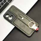 For Motorola Moto G35 5G Wristband Leather Back Phone Case(Green) - 2