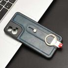 For Motorola Moto G45 5G Wristband Leather Back Phone Case(Blue) - 2
