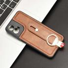 For Motorola Moto G45 5G Wristband Leather Back Phone Case(Brown) - 2