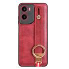 For Motorola Moto G05 / E15 4G Wristband Leather Back Phone Case(Red) - 2