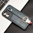 For Motorola Moto G05 / E15 4G Wristband Leather Back Phone Case(Blue) - 3