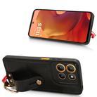 For Motorola Moto G15 / G15 Power 4G Wristband Leather Back Phone Case(Black) - 3