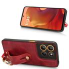 For Motorola Moto G15 / G15 Power 4G Wristband Leather Back Phone Case(Red) - 3