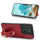 For Motorola Edge 60 Fusion Wristband Leather Back Phone Case(Red) - 3
