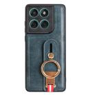 For Motorola Edge 60 Fusion Wristband Leather Back Phone Case(Blue) - 2