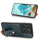 For Motorola Edge 60 Fusion Wristband Leather Back Phone Case(Blue) - 3