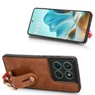 For Motorola Edge 60 Fusion Wristband Leather Back Phone Case(Brown) - 3