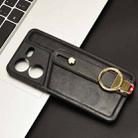 For Tecno Pova 5 Pro Wristband Leather Back Phone Case(Black) - 2