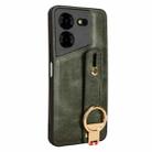 For Tecno Pova 5 Pro Wristband Leather Back Phone Case(Green) - 3