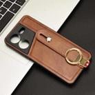 For Tecno Pova 5 Pro Wristband Leather Back Phone Case(Brown) - 2