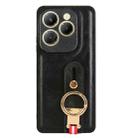 For Tecno Spark 20 Pro 4G Wristband Leather Back Phone Case(Black) - 3