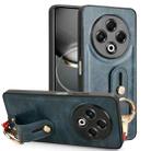 For Tecno Spark 30 4G Wristband Leather Back Phone Case(Blue) - 1