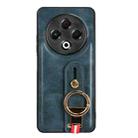 For Tecno Spark 30 4G Wristband Leather Back Phone Case(Blue) - 3