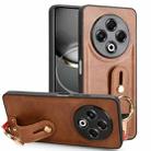 For Tecno Spark 30 4G Wristband Leather Back Phone Case(Brown) - 1