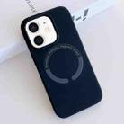 For iPhone 11 MagSafe Magnetic Liquid Silicone Phone Case(Dark Blue) - 1