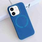 For iPhone 11 MagSafe Magnetic Liquid Silicone Phone Case(Sea Blue) - 1