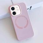 For iPhone 11 MagSafe Magnetic Liquid Silicone Phone Case(Pink) - 1