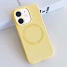 For iPhone 11 MagSafe Magnetic Liquid Silicone Phone Case(Yellow) - 1