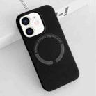 For iPhone 12 MagSafe Magnetic Liquid Silicone Phone Case(Black) - 1