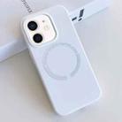 For iPhone 12 MagSafe Magnetic Liquid Silicone Phone Case(White) - 1