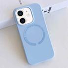 For iPhone 12 MagSafe Magnetic Liquid Silicone Phone Case(Light Blue) - 1
