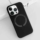 For iPhone 12 Pro MagSafe Magnetic Liquid Silicone Phone Case(Black) - 1