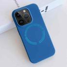 For iPhone 12 Pro MagSafe Magnetic Liquid Silicone Phone Case(Sea Blue) - 1