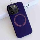 For iPhone 12 Pro MagSafe Magnetic Liquid Silicone Phone Case(Dark Purple) - 1